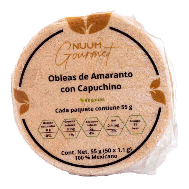 Obleas de Amaranto sabor Capuchino 60g Nuum