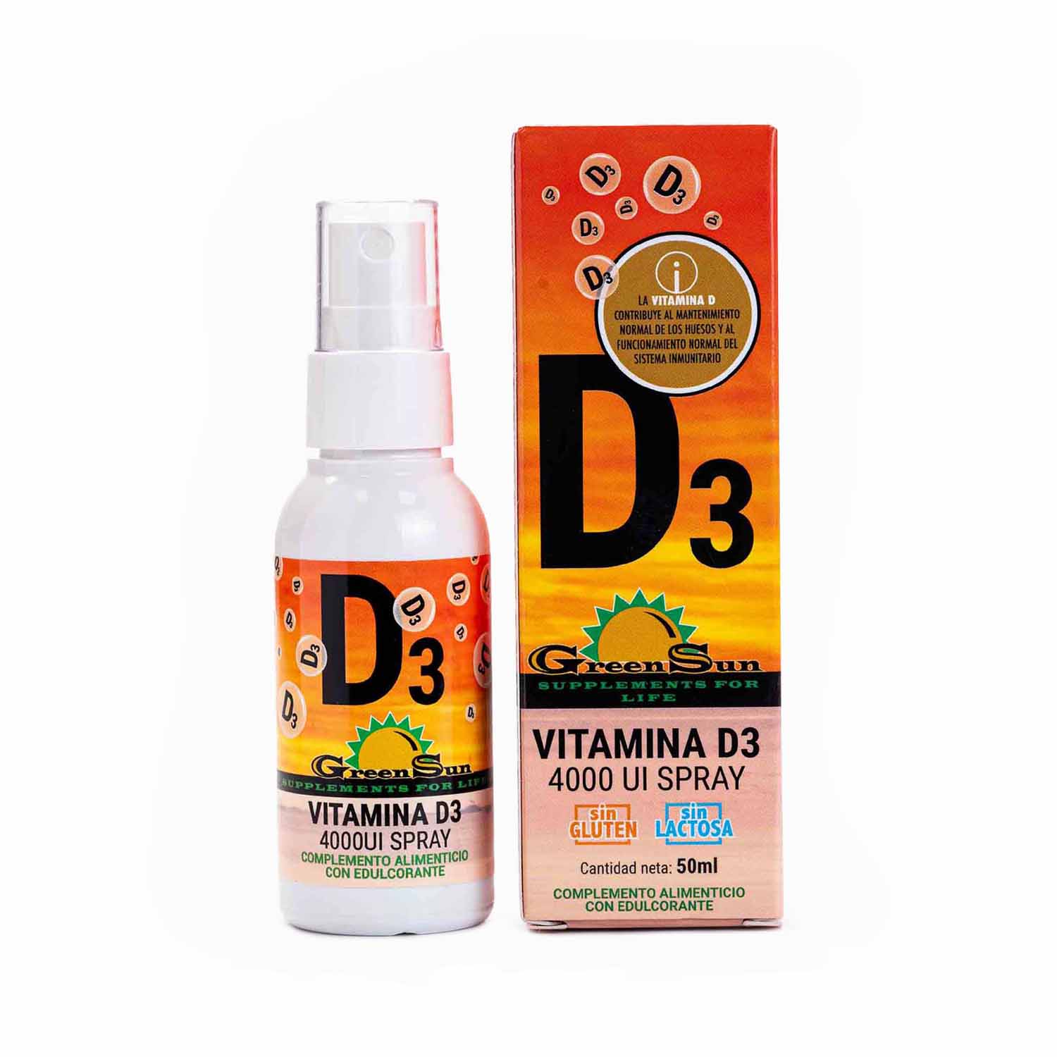 Vitamina D3 4000 UI en Spray 50ml Green Sun