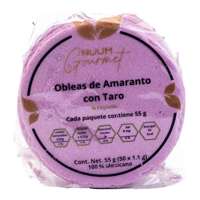 Obleas de Amaranto con Taro 60g Nuum