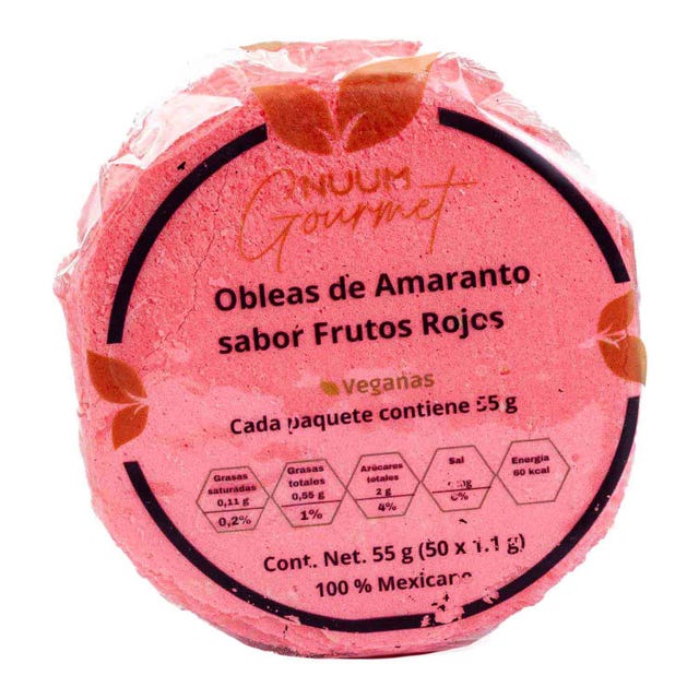 Obleas de Amaranto con Frutos Rojos 60g Nuum