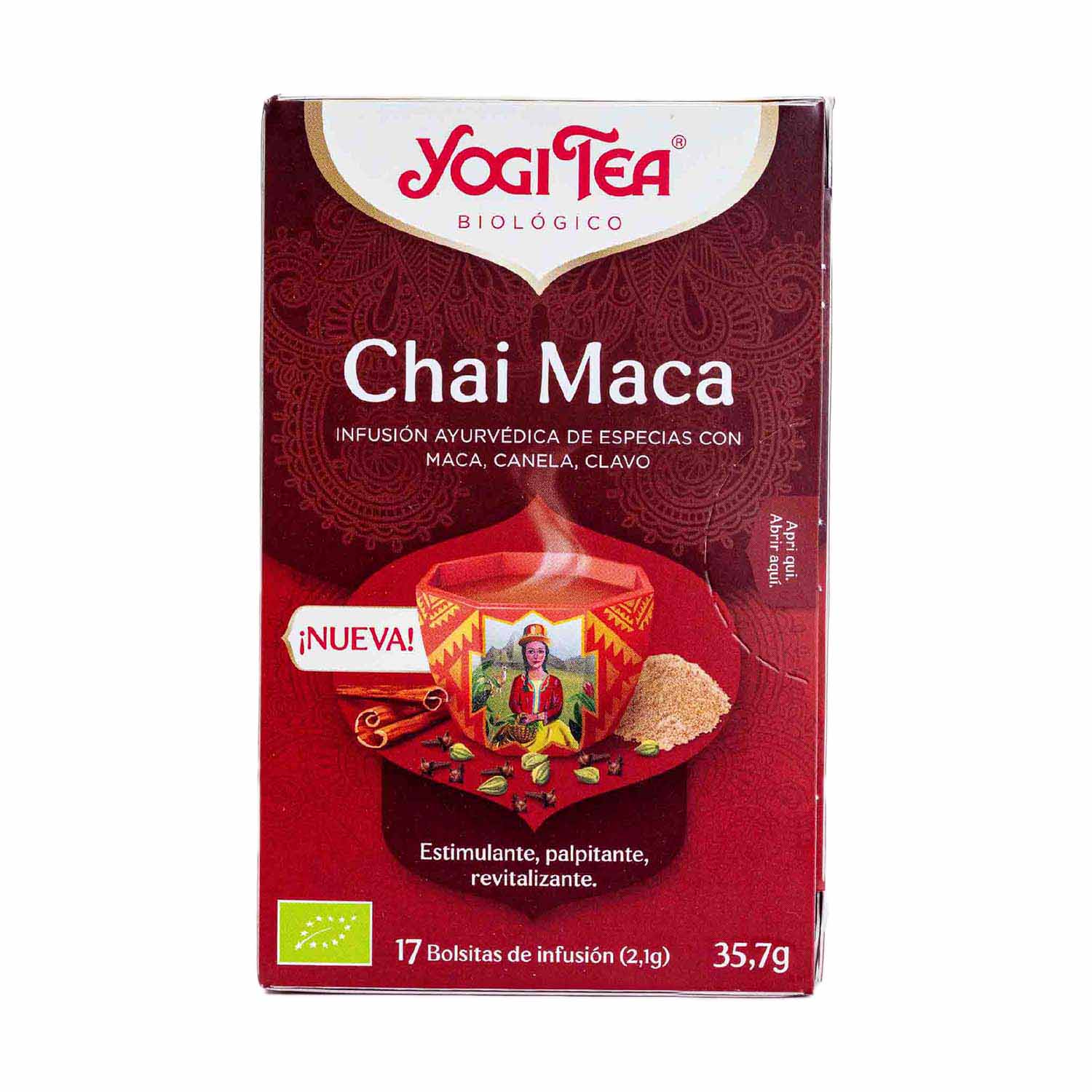 Infusión Chai Maca 17 filtros Yogi Tea