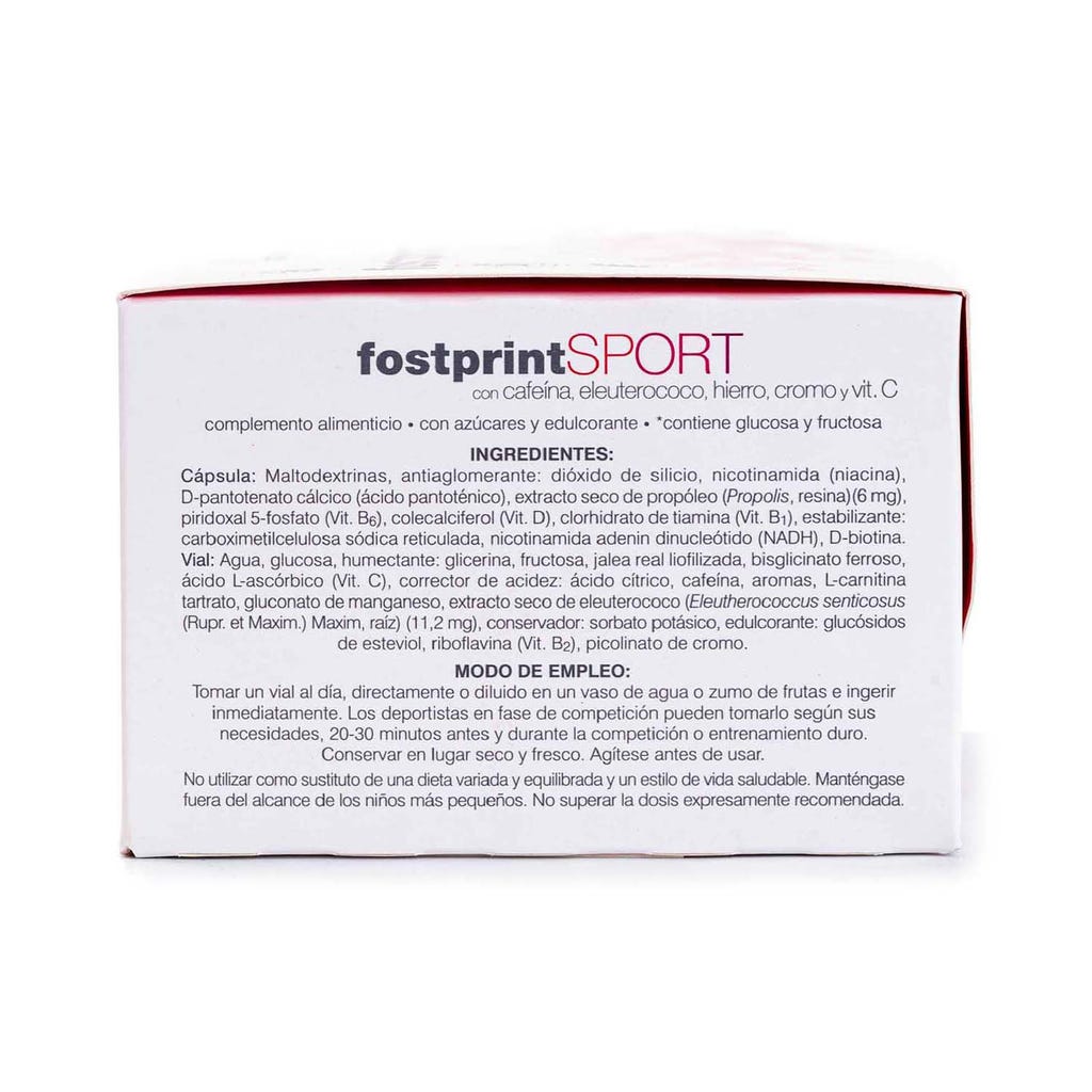 Soria Natural Fostprint Sport - Jalea Real, Vitaminas grupo B, Cafeína,  Hierro, Cromo, Vitamina C, Vitamina D
