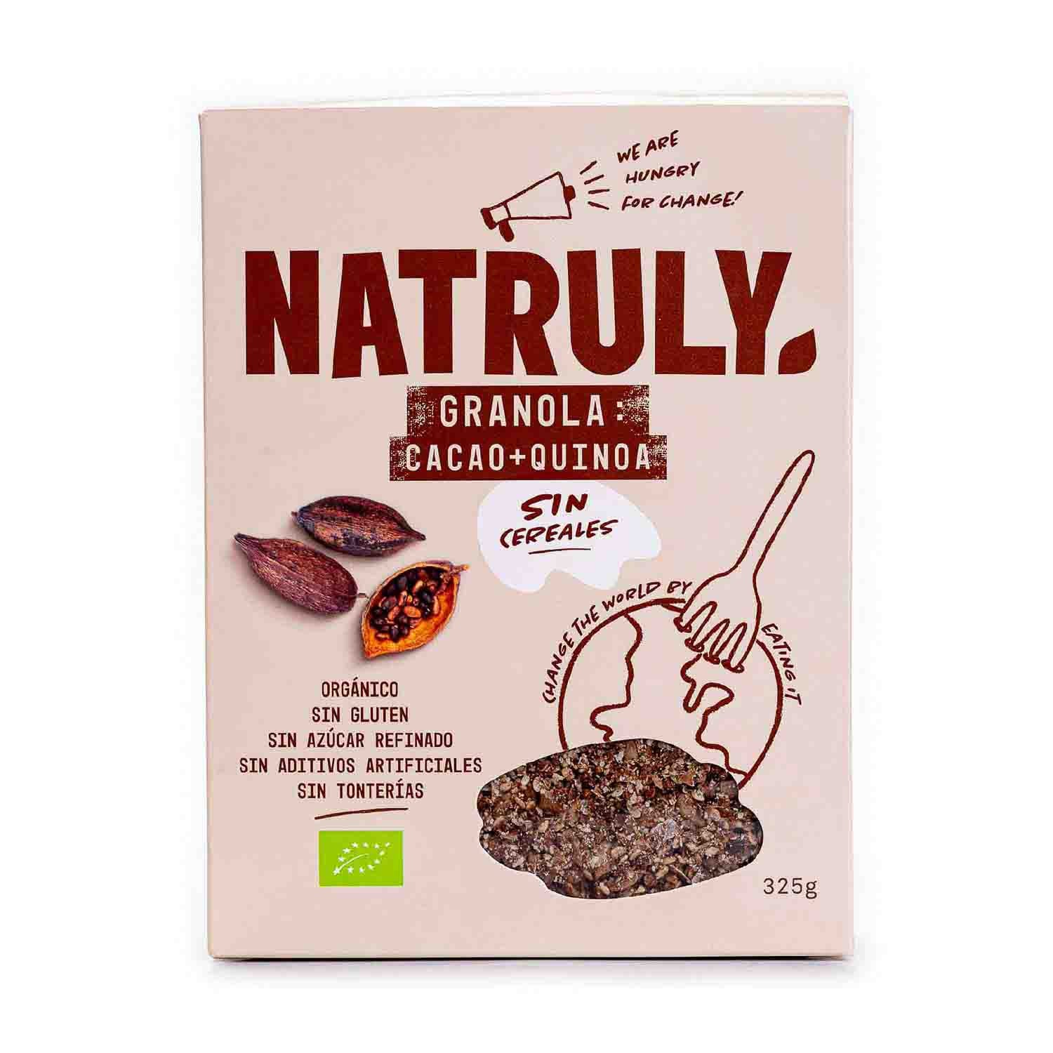 Granola Bio de Cacao, Coco y Quinoa 325g Natruly