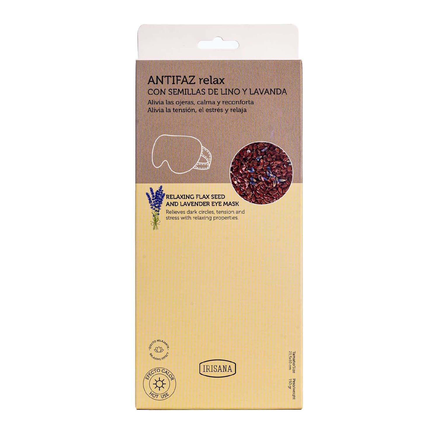 Antifaz Relax con Semillas de Lino y Lavanda Irisana