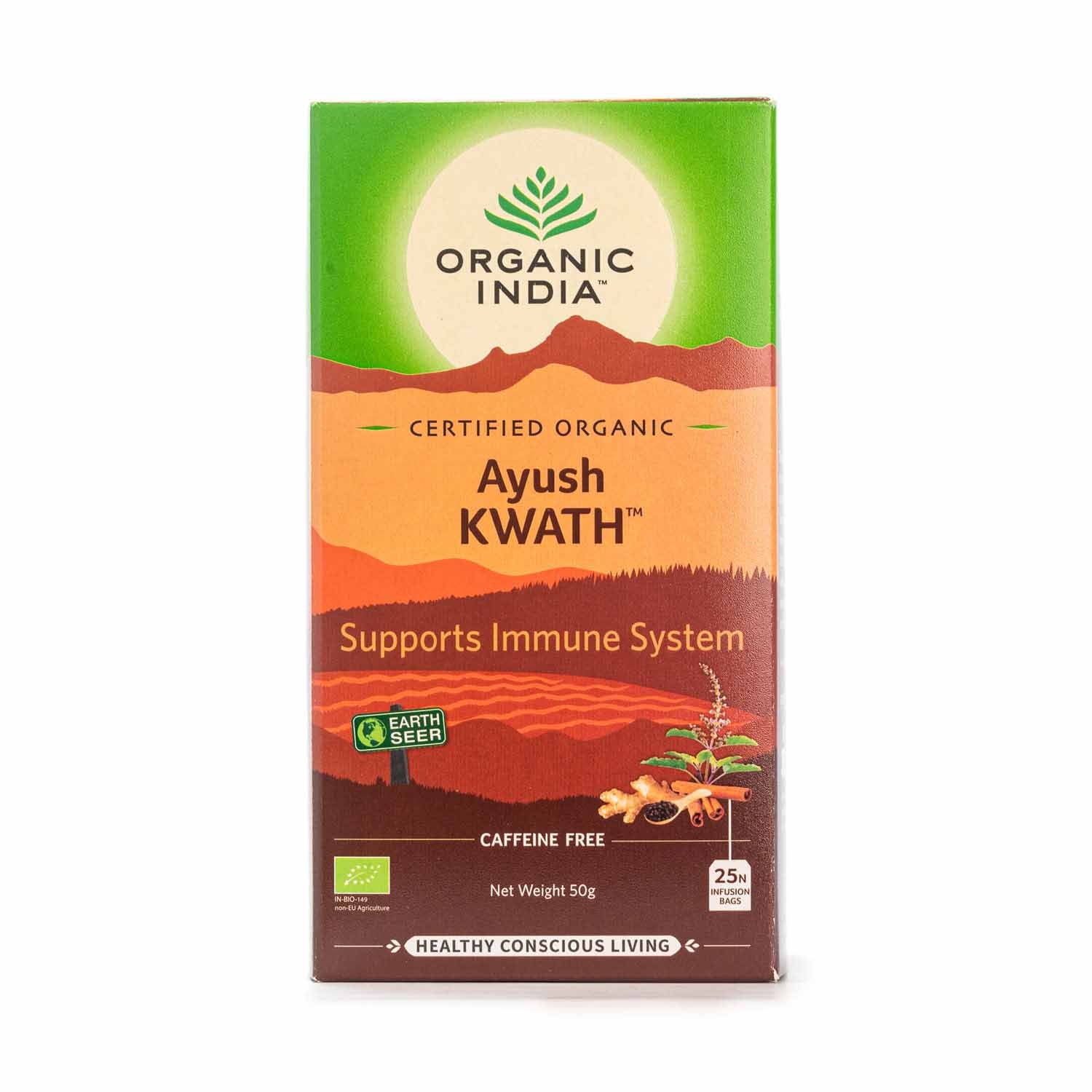 Infusión Ayush Kwath 25 filtros Organic India