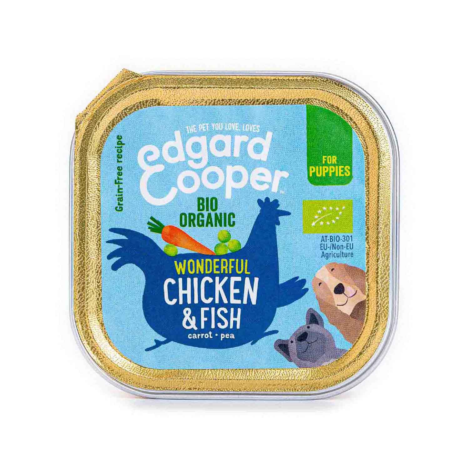 Comida Húmeda Perros con Pollo, Pescado y Verduras 100g Edgard Cooper