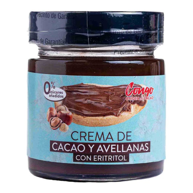 Crema de Cacao y Avellanas con Eritritol 230g Organic Sac
