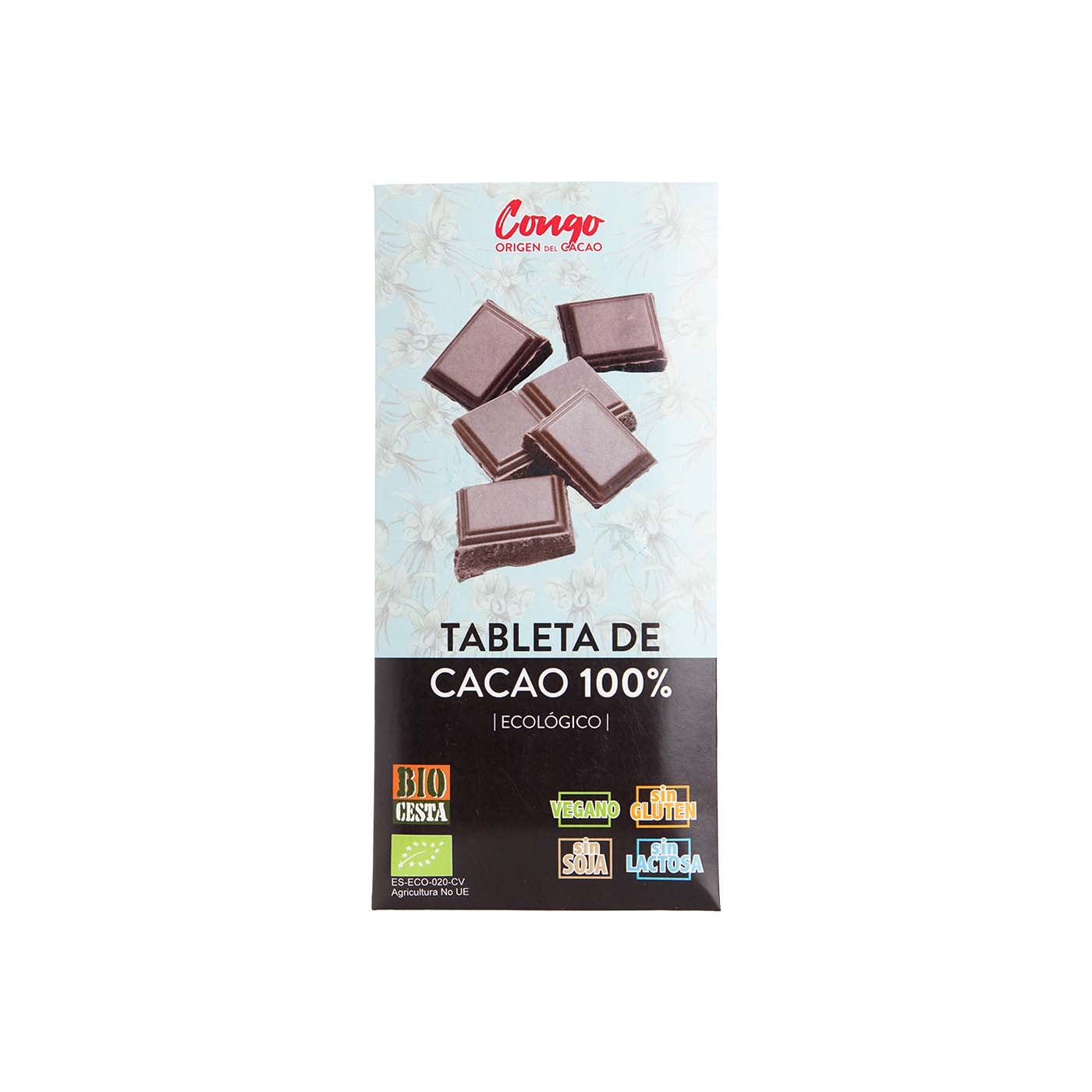 Chocolate Negro 100% Vegano 70g Bio cesta