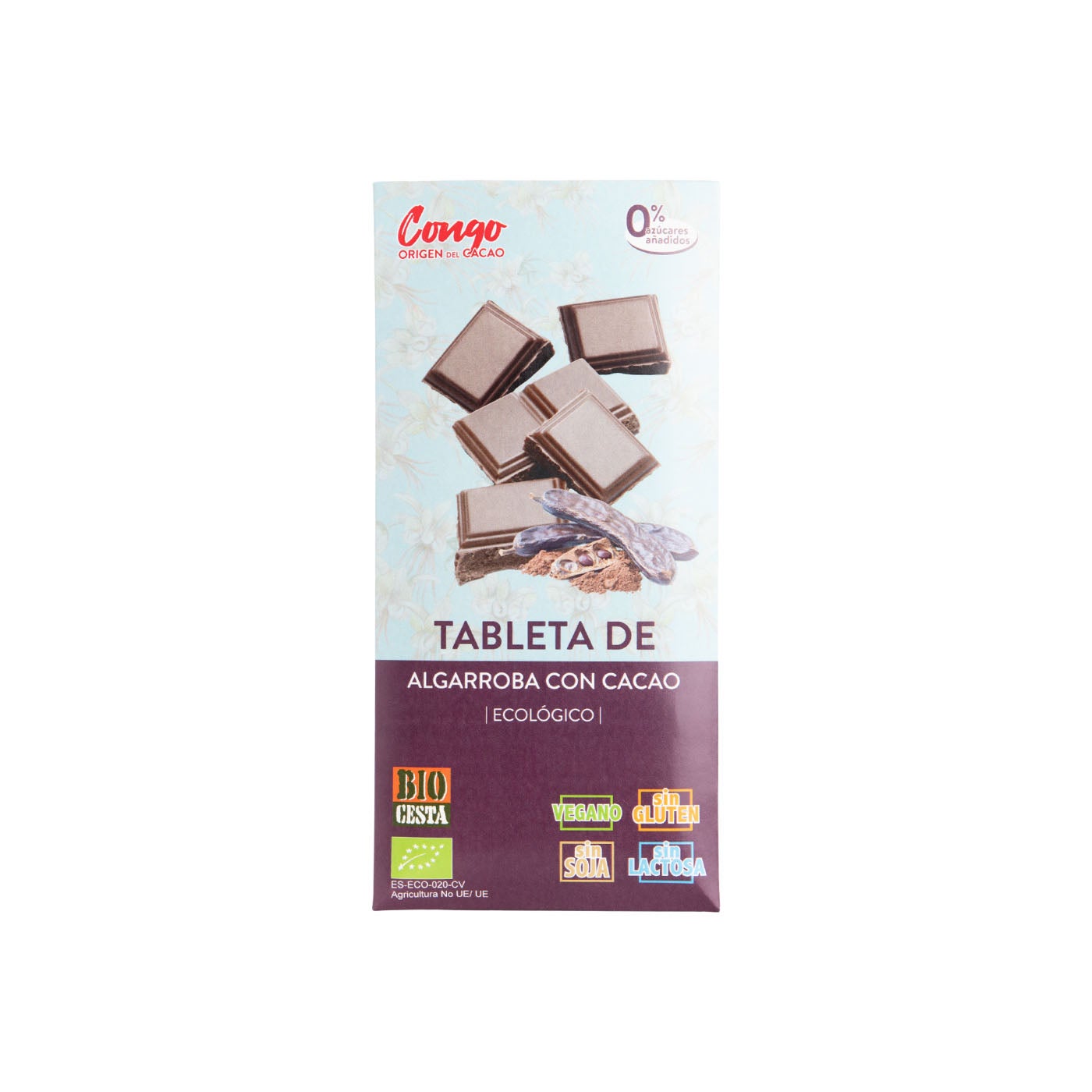 Tableta de algarroba con cacao 70g Bio Cesta