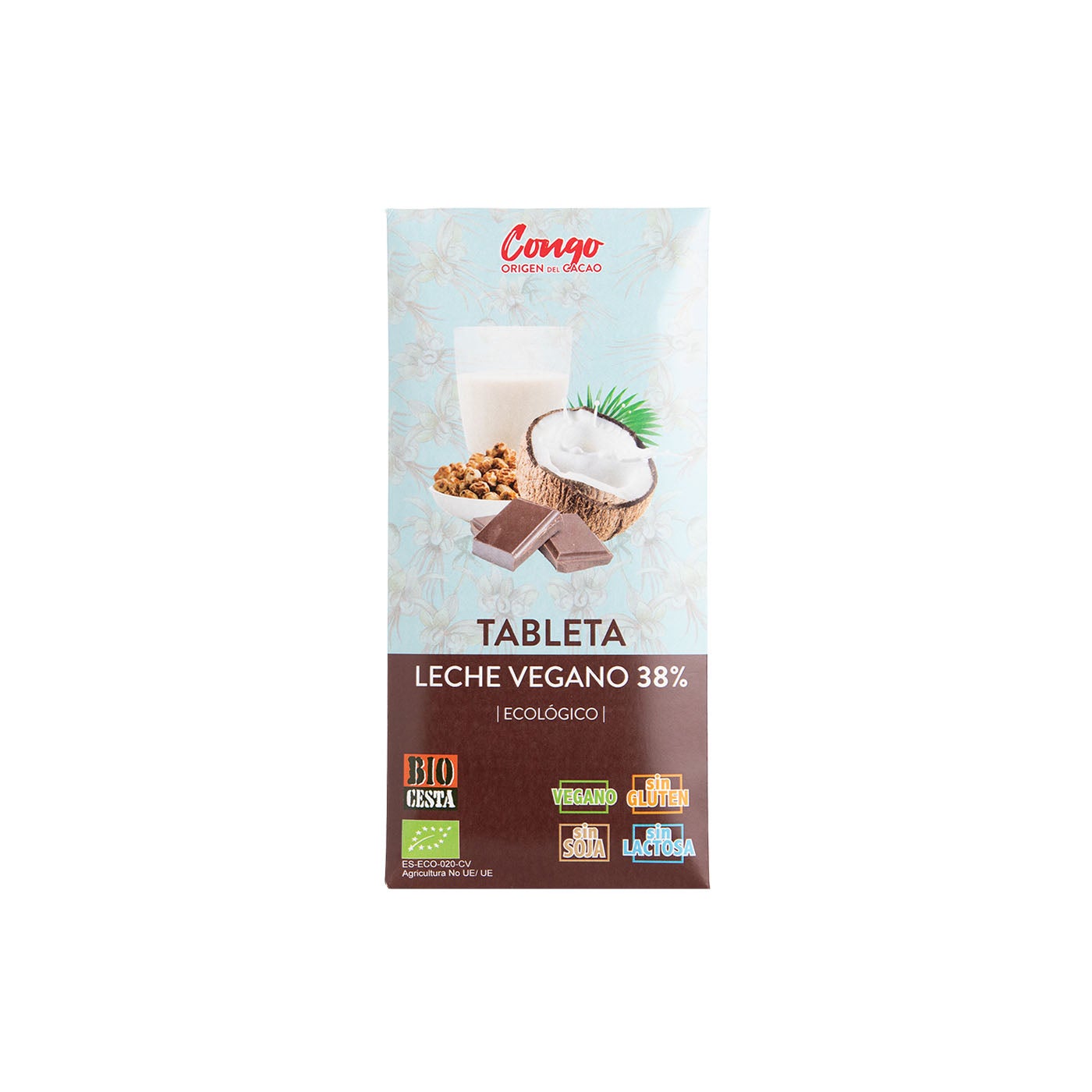 Chocolate con Leche 38% Vegano 70g Bio Cesta
