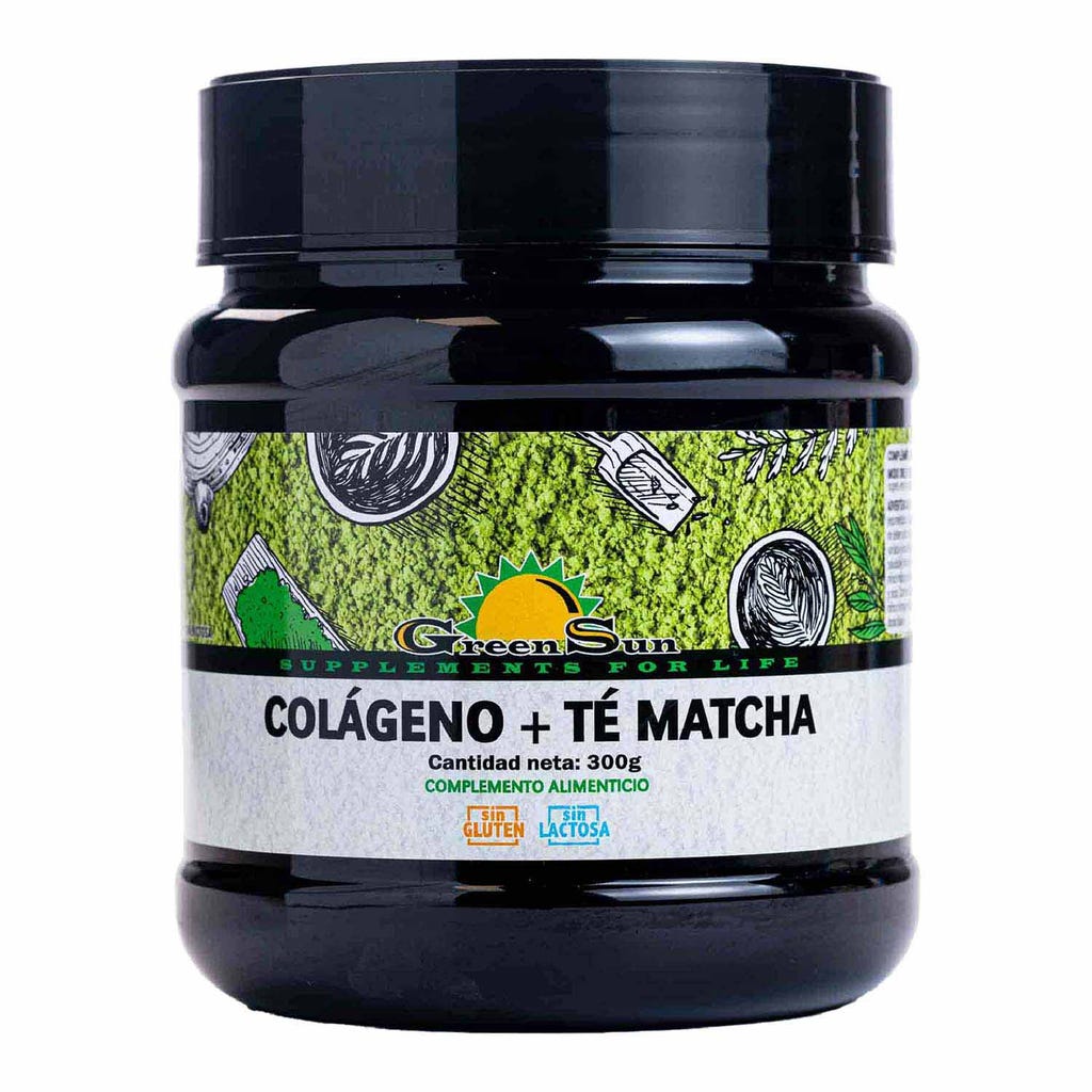 🌱TÉ VERDE MATCHA + COLÁGENO 200G Con 12 Vitaminas, 9 Minerales, Fuente de  Fibra 0% azúcares añadidos 💚El matcha es más potente que el té v…