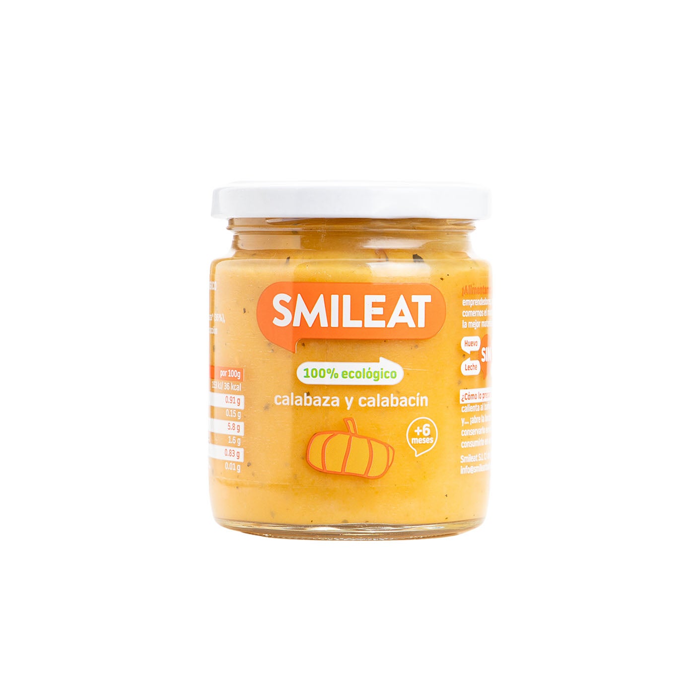 Potito de Calabaza y Calabacín 230g Smileat