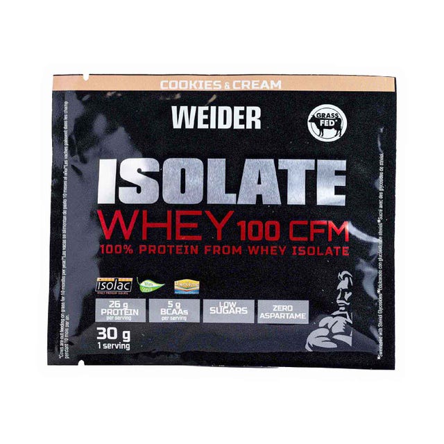 Proteína Isolate Whey sabor Cookies Cream 30g Weider