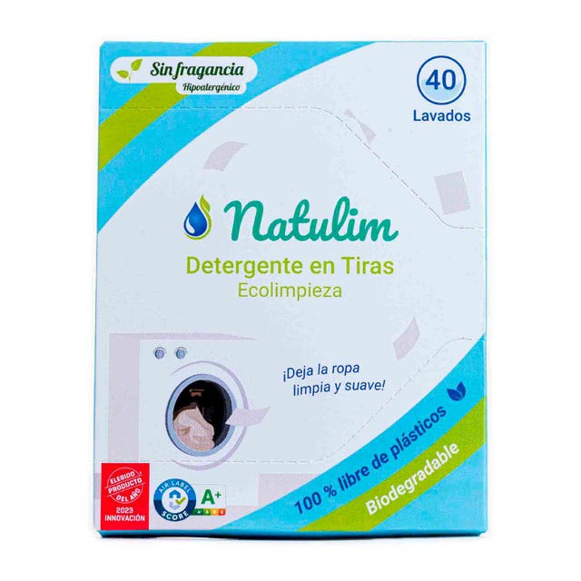 Eco-Tiras Detergente sin Fragancia 100g Natulim