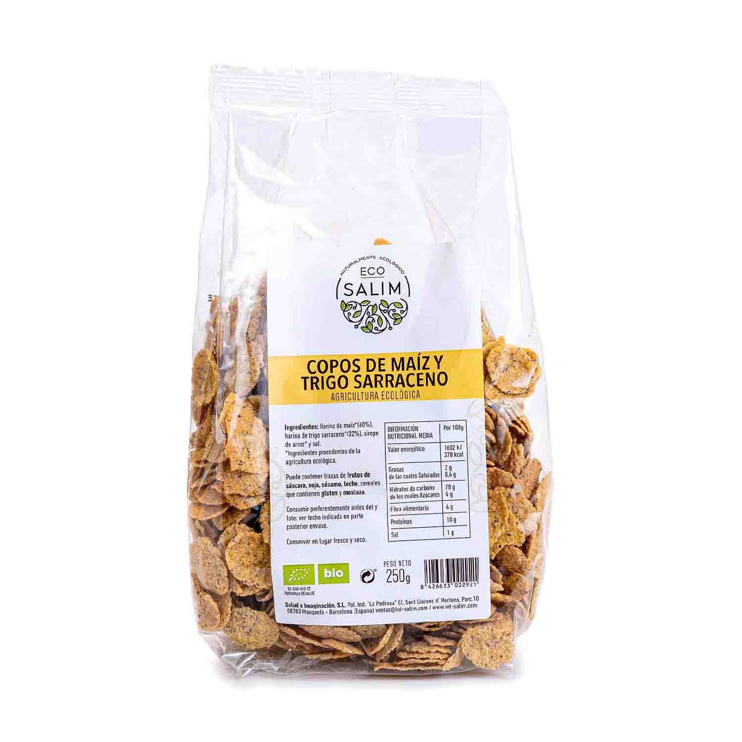 Copos de Maíz y Trigo Sarraceno 250g Eco Salim