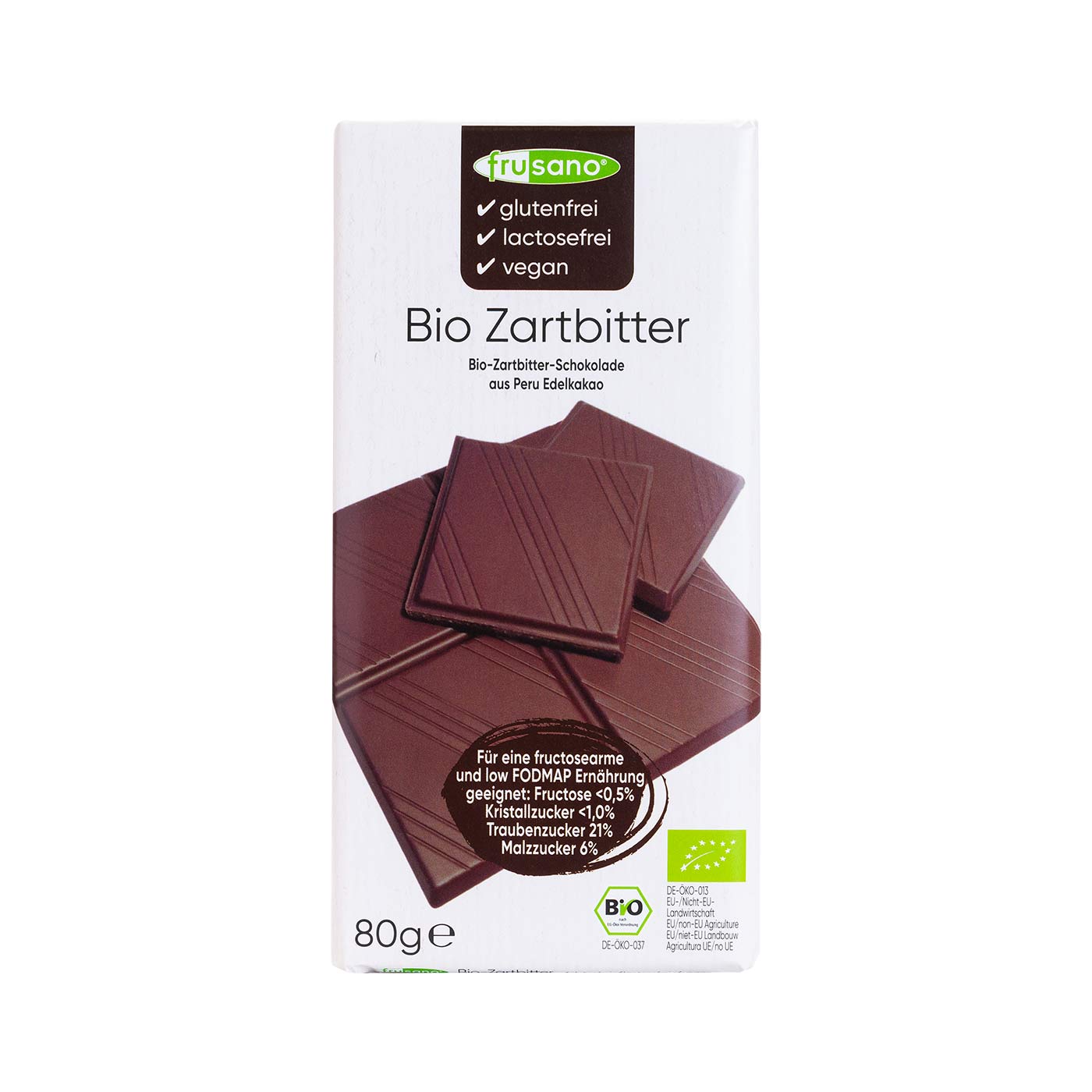 Chocolate Negro sin Fructosa 85g Frusano