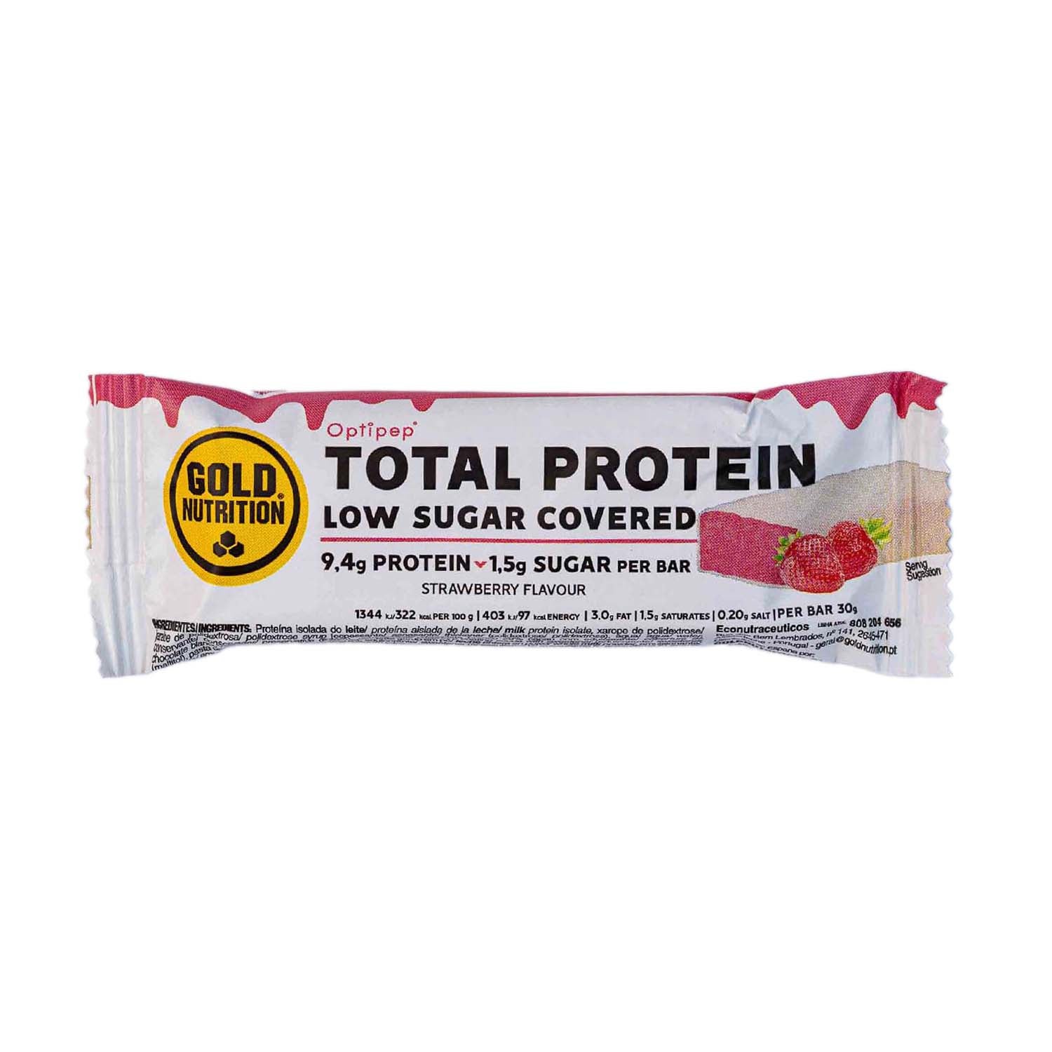 PROTEIN BAR  LOW SUGAR CHOCO Y FRESA 30g