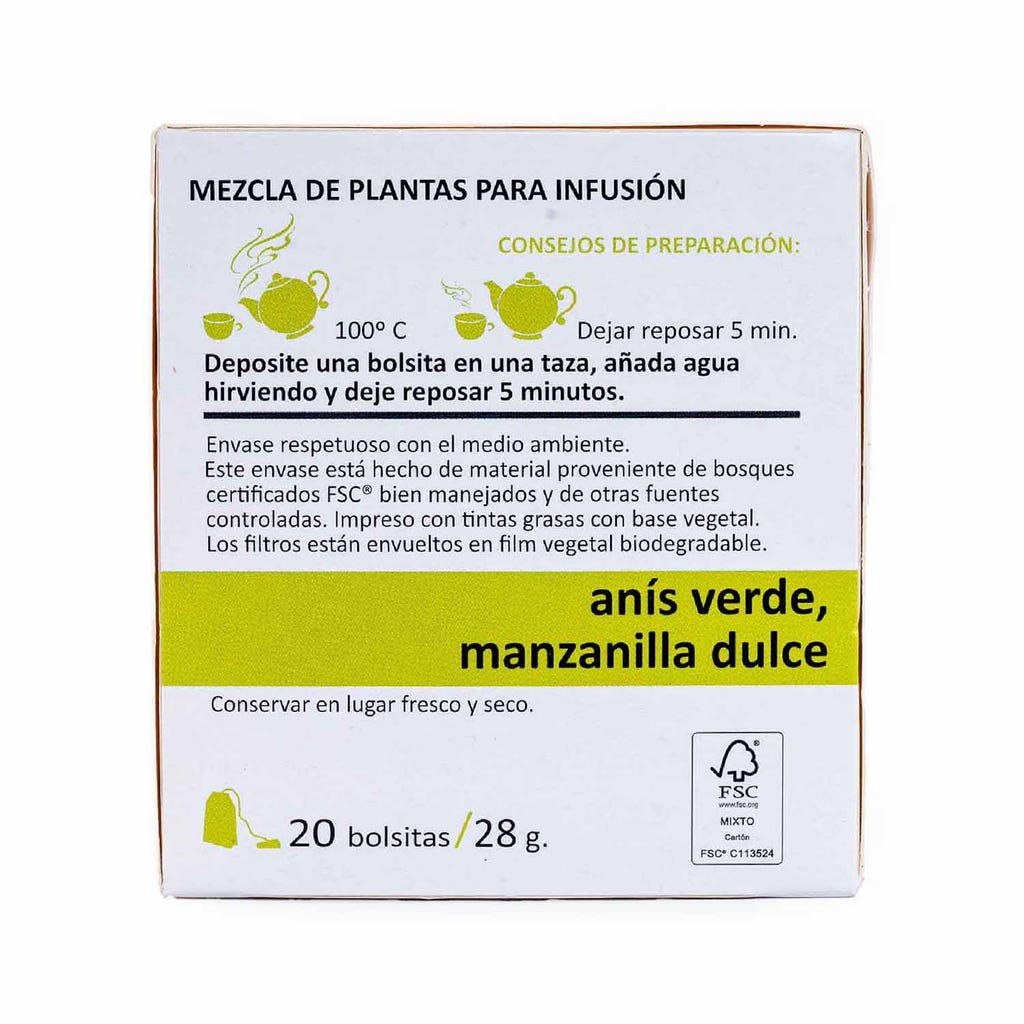 Infusión de Manzanilla 20 filtros Herbolario Navarro