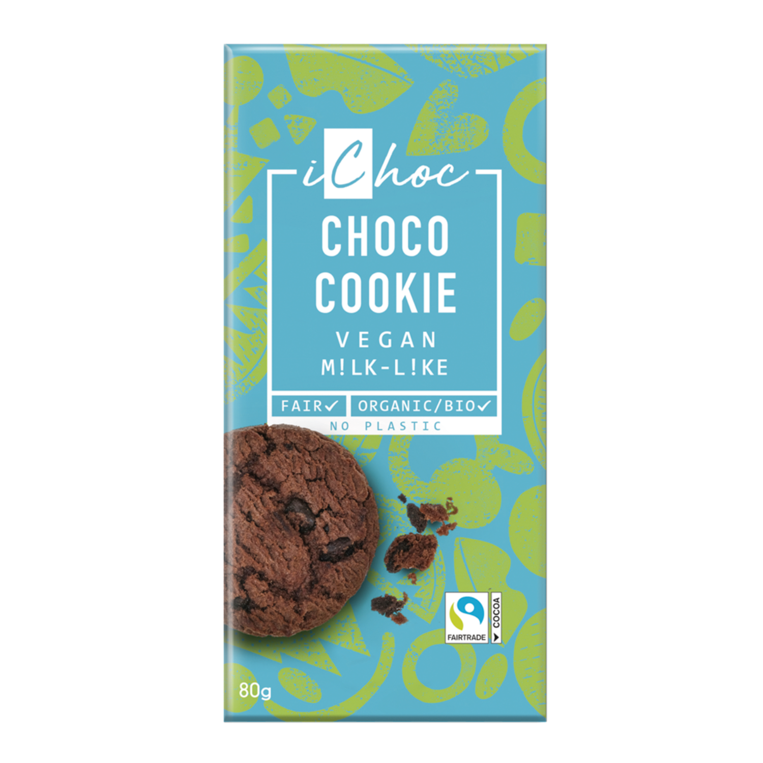 CHOCOLATE VEGANO GALLETAS CACAO 80g