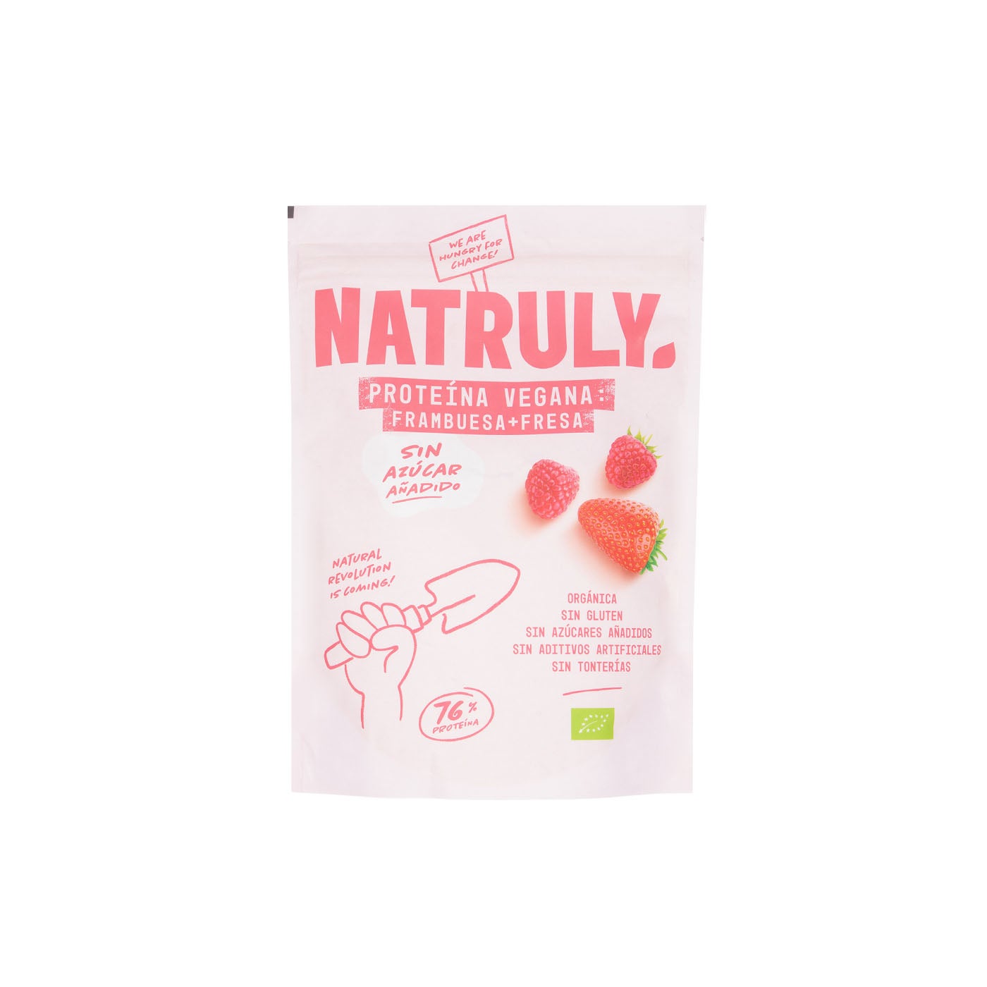 Proteína Vegana sabor Frambuesa y Fresa 350g Natruly