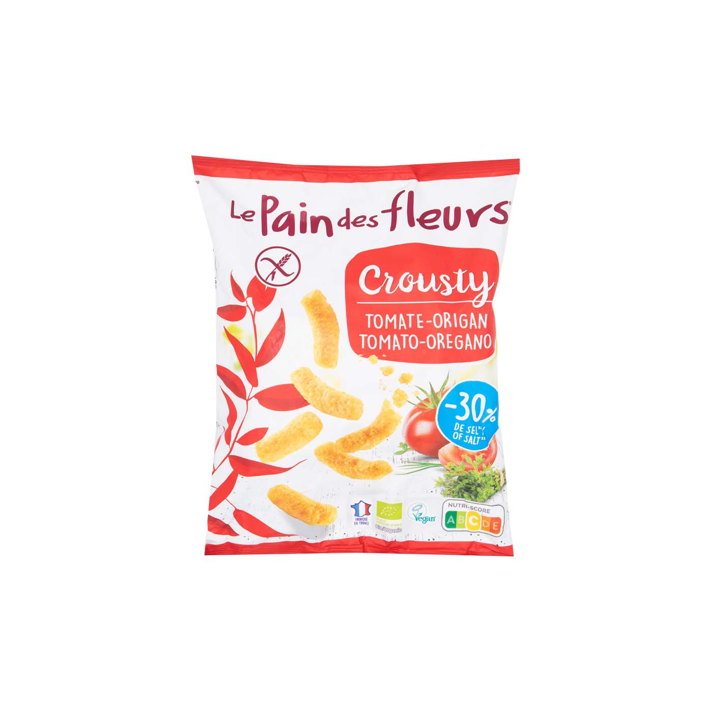 Ganchitos de Tomate y Orégano Crousty 75g Le Pain des Fleurs