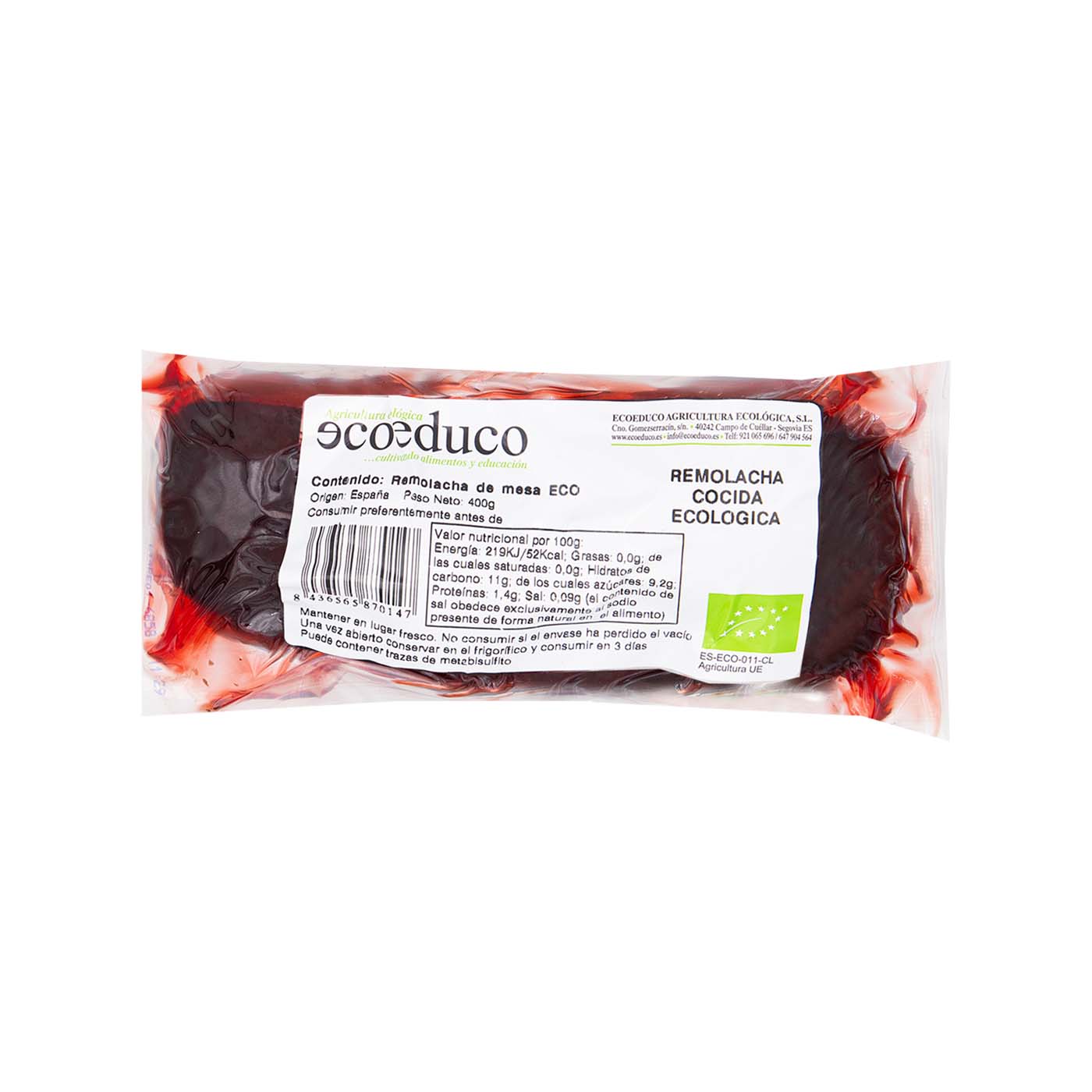 Remolacha Cocida Eco 400g Ecoeduco