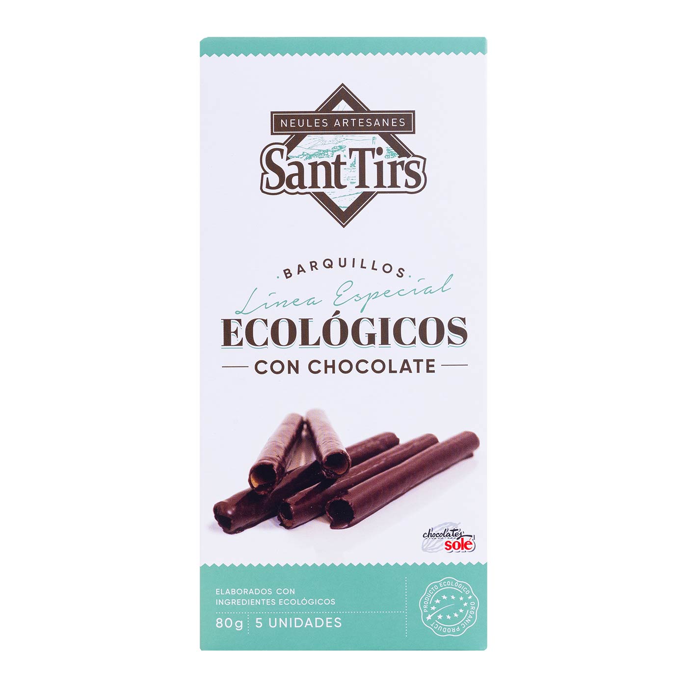 Barquillos Eco de Chocolate 80g (5uds) Sant Tirs
