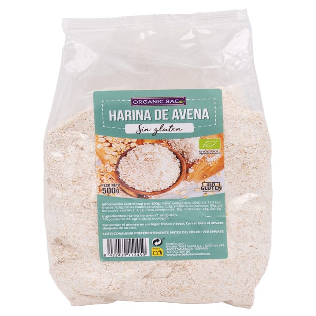 Harina de Avena 500g Organic Sac