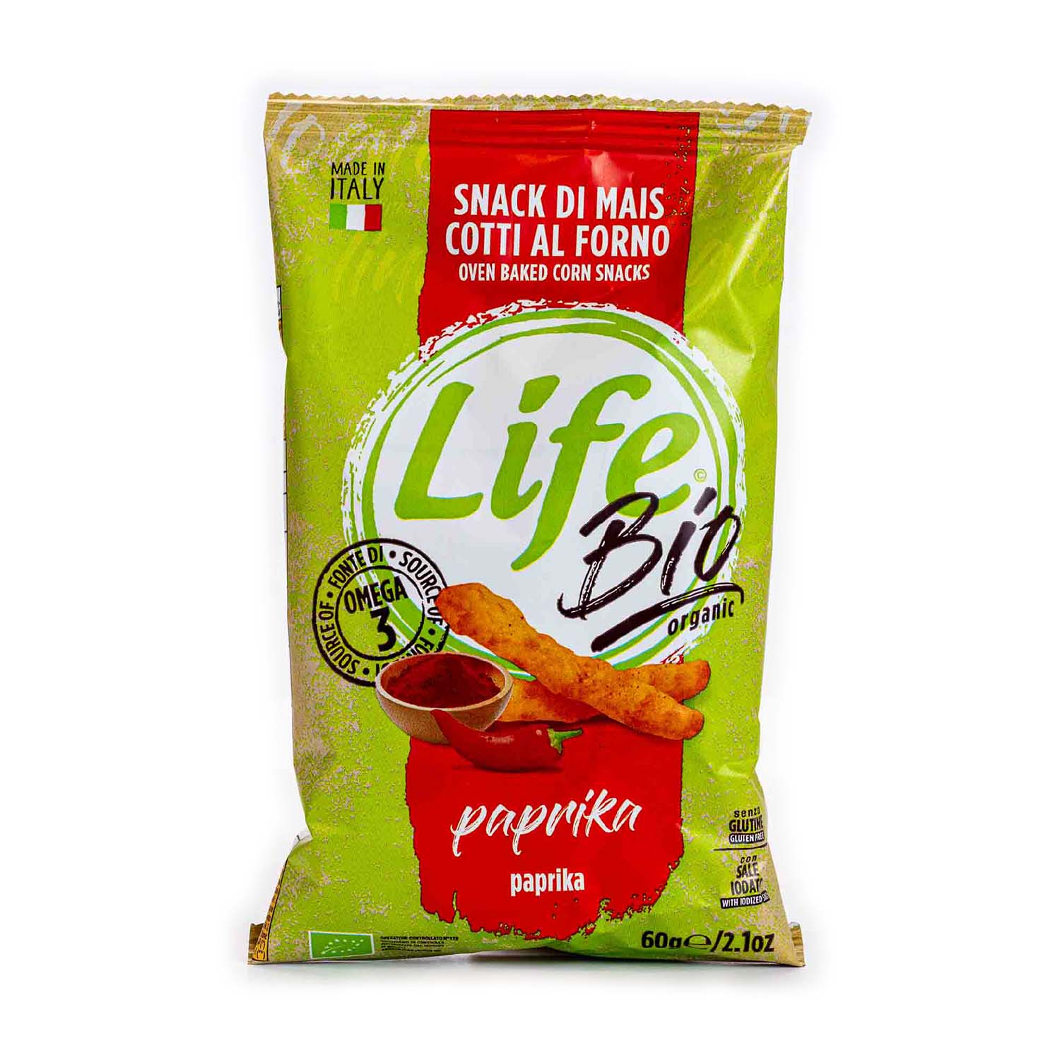 Palitos de Maíz Sabor Paprika 60g Life Bio