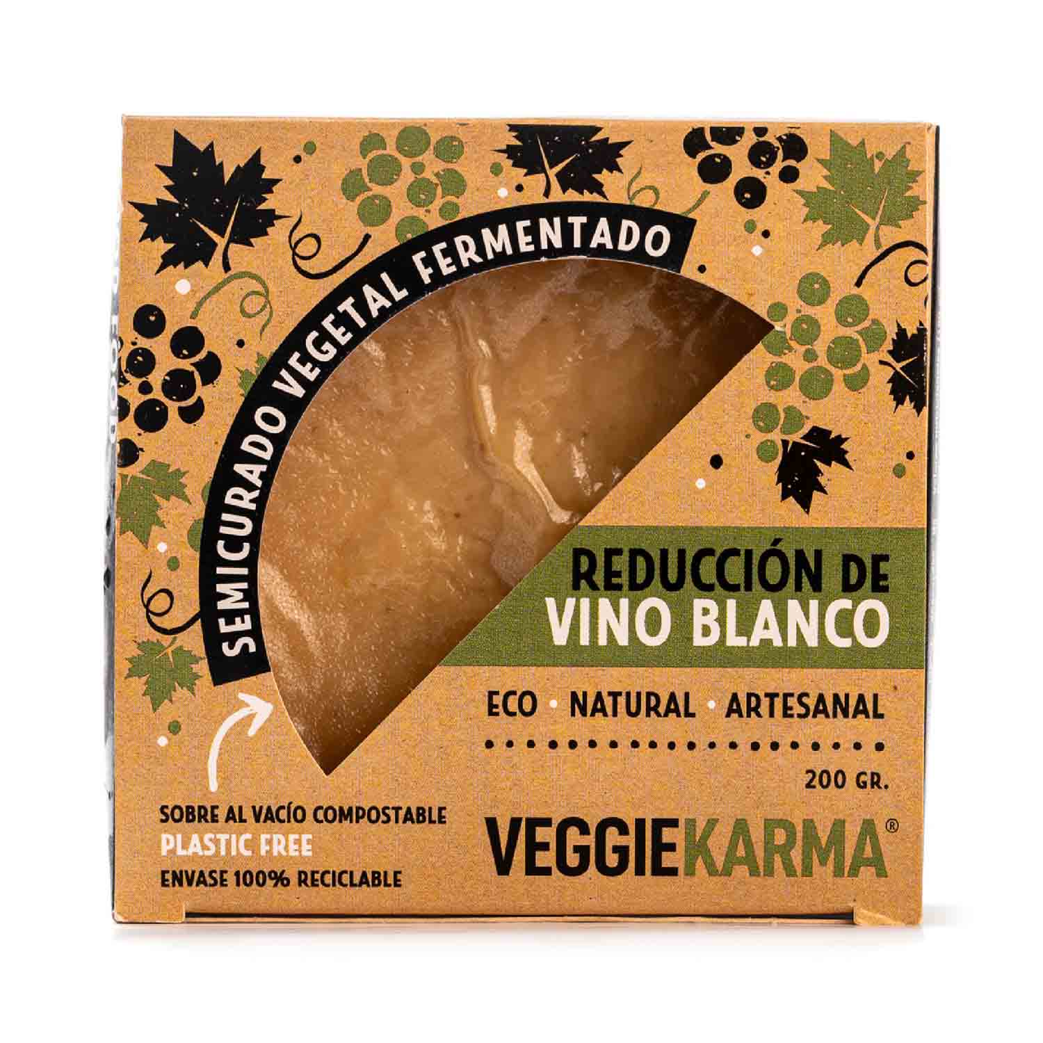 Queso Vegano Semicurado Reducción al Vino Blanco 200g Veggie Karma 