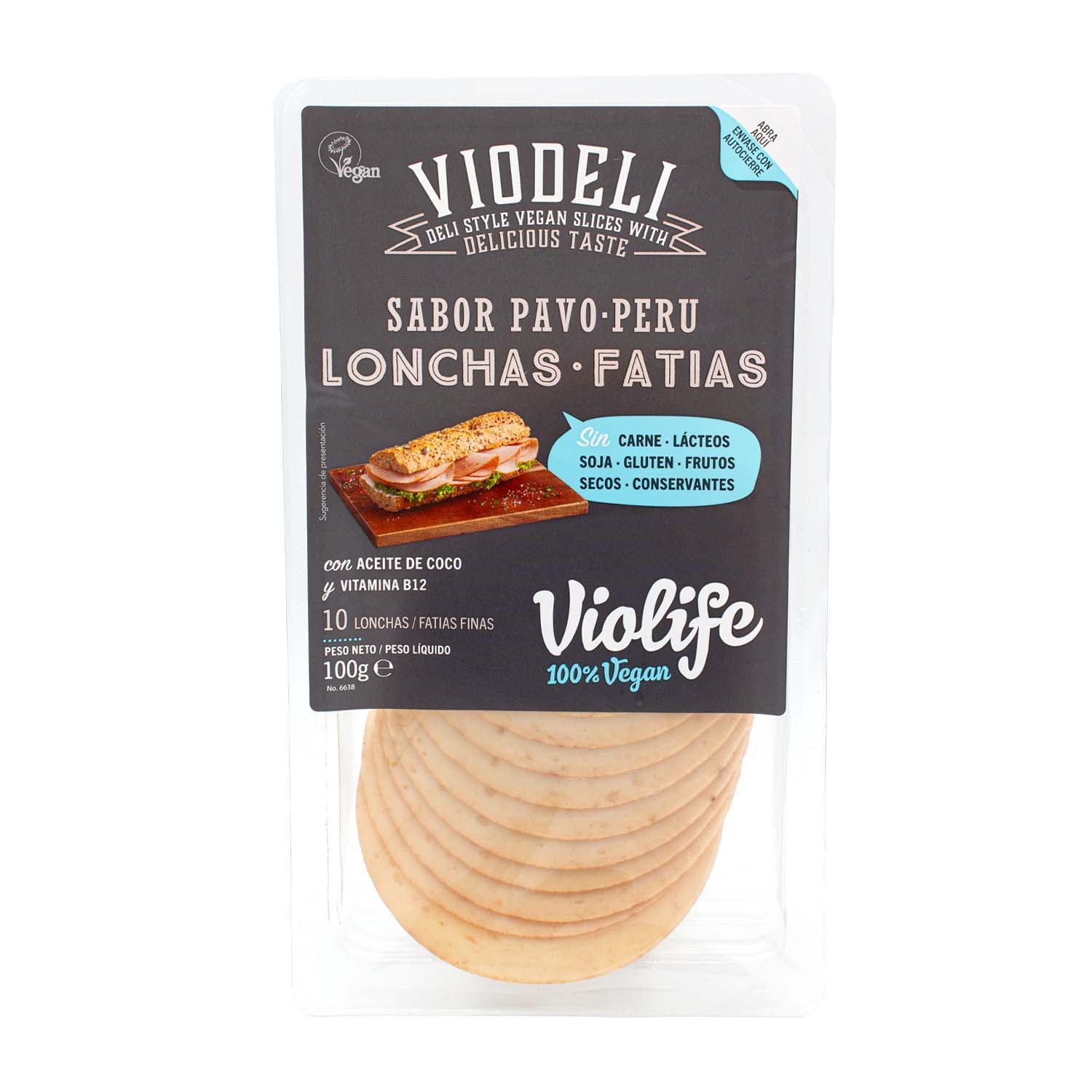 Pavo Vegano Viodeli en Lonchas 100g Violife