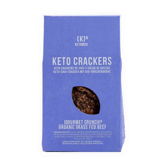Crackers Keto de Chia con Caldo de Huesos Bio 60g Ketonico