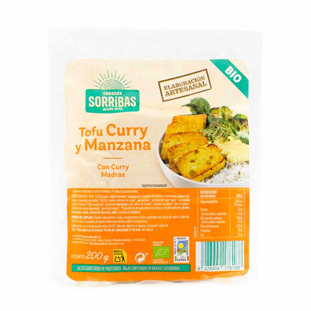 Tofu de Manzana y Curry 200g Obrador Sorribas