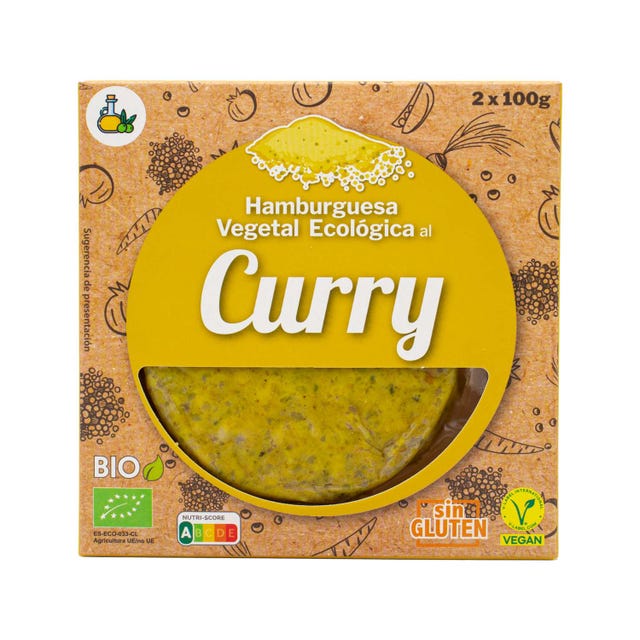 Hamburguesa Vegetal al Curry Bio 2x100g Bio Cesta
