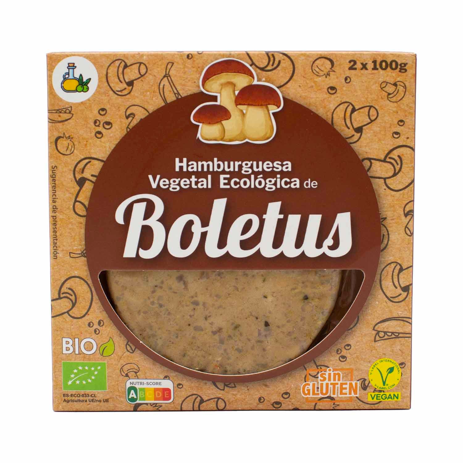 Hamburguesa Vegetal con Boletus Bio 2x100g Bio Cesta