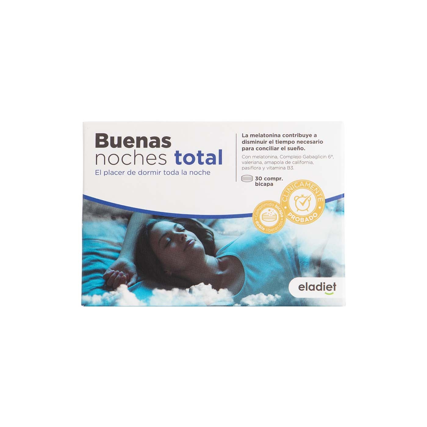 Buenas Noches Total con Melatonina 1,85mg 30comp Eladiet