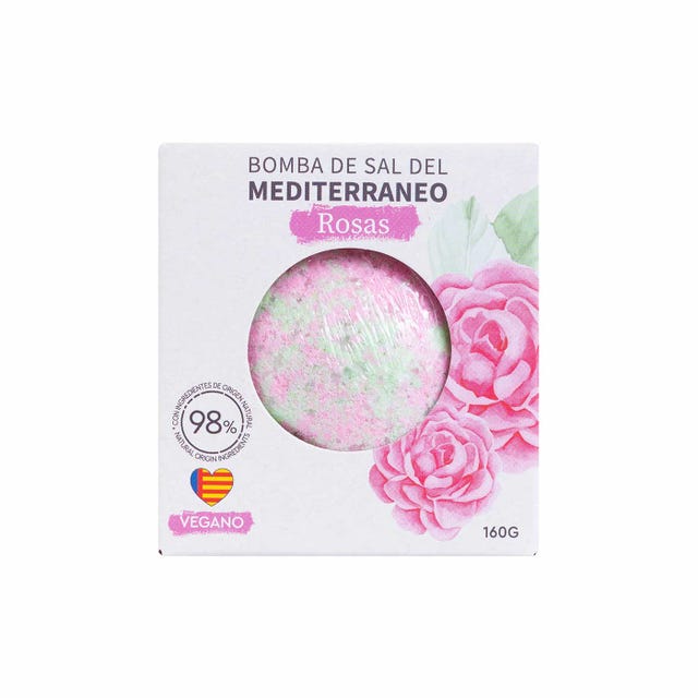Bombas de Baño Mediterráneo Aroma Rosa 160g Herbolario Navarro