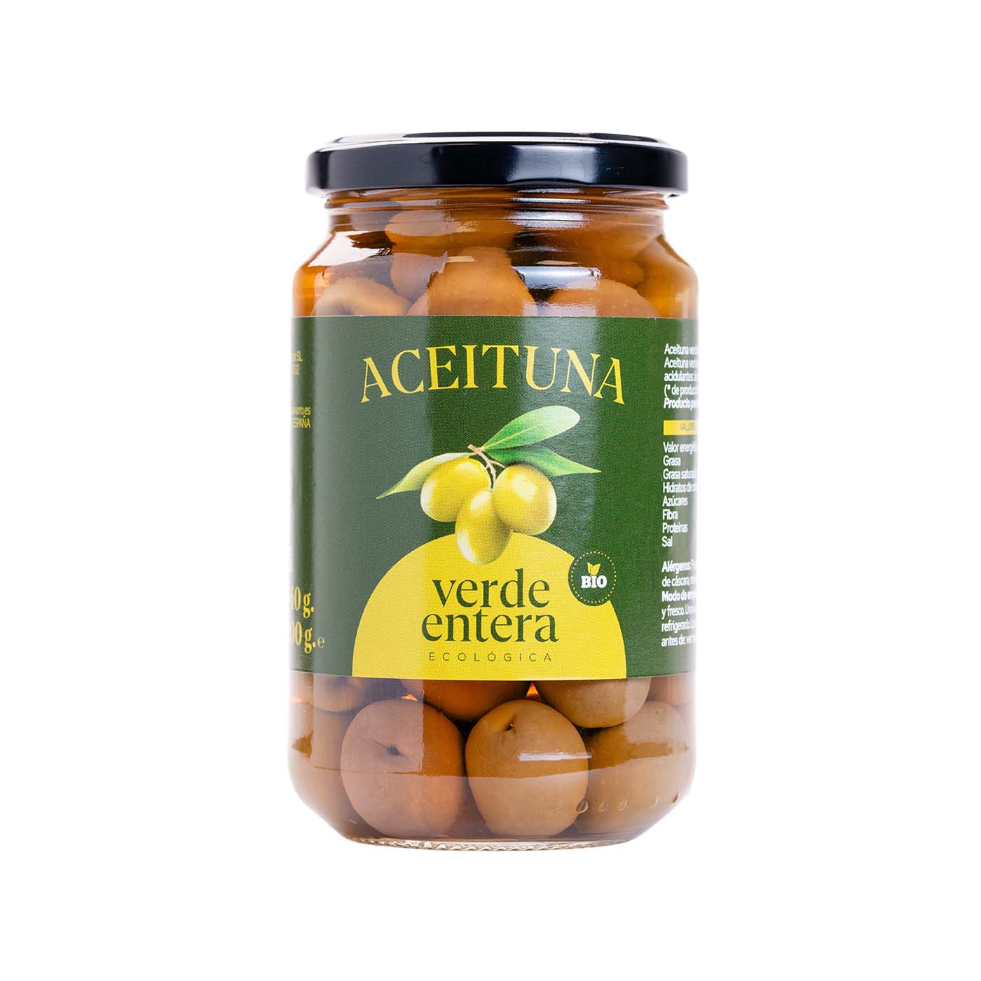 Aceitunas Verdes con Hueso Eco 350g Bio Cesta