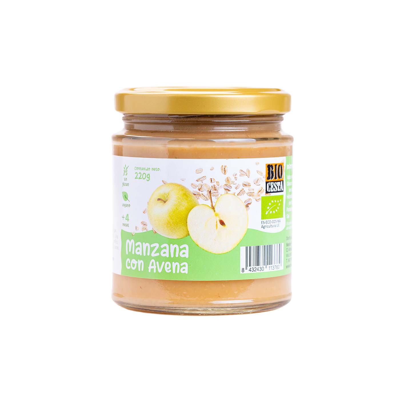 Potito de Manzana y Avena Eco 250ml Bio Cesta