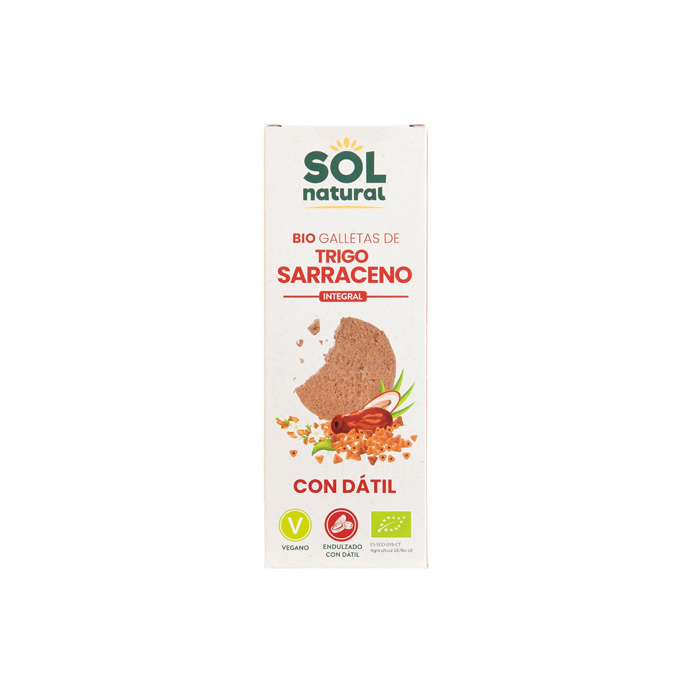 Galletas de Trigo Sarraceno con Dátil 170g Sol Natural