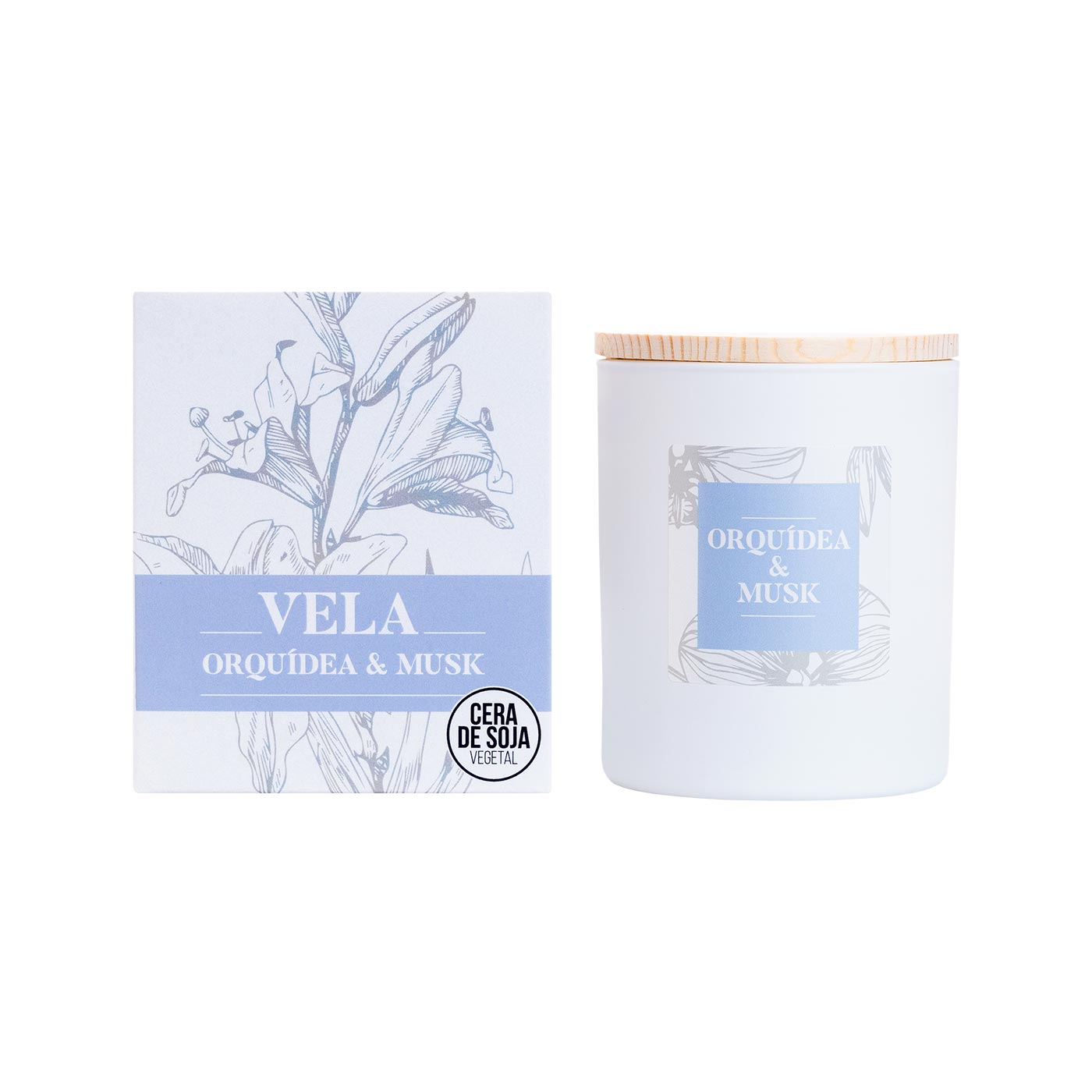 Vela Aroma Orquídea y Musk 230g Herbolario Navarro