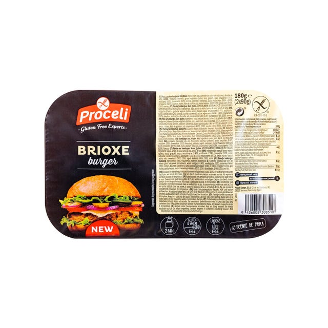 Pan de Hamburguesa Brioche sin Gluten 180g (2x90g) Proceli