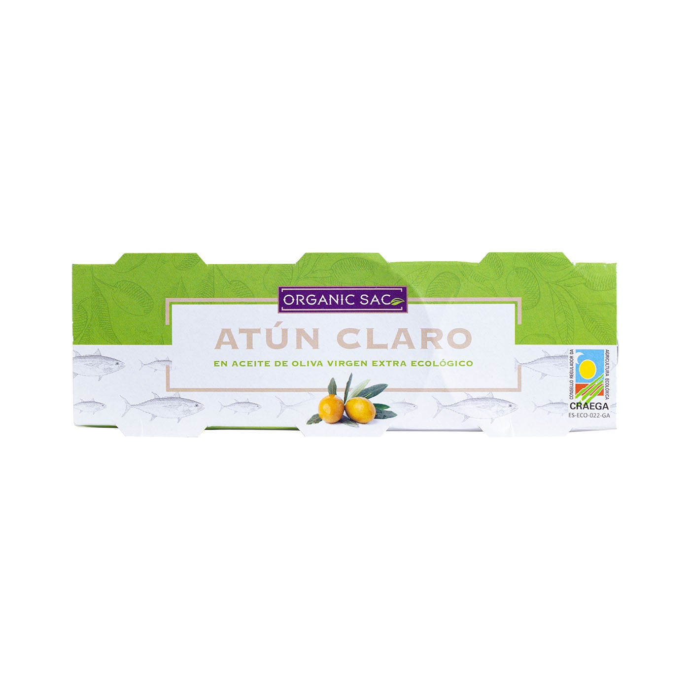 Atún Claro en AOVE pack en Conserva 210g (3x70g) Organic Sac