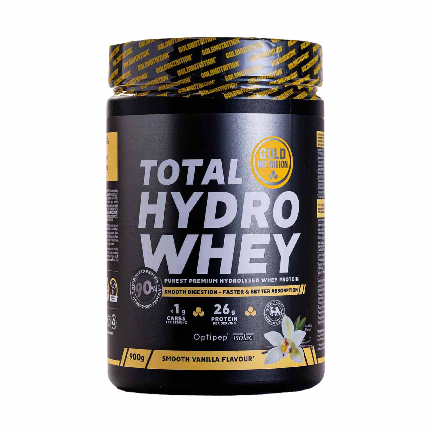 Proteína Total Hydro Whey sabor Vainilla 900g Gold Nutrition