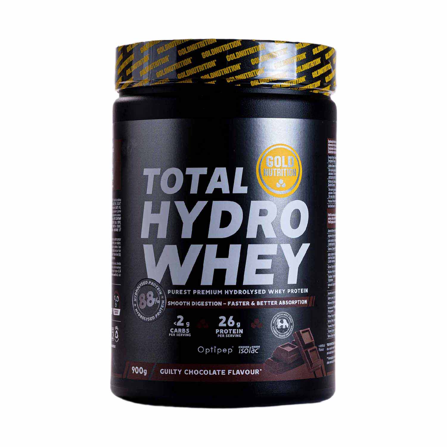Proteína Total Hydro Whey sabor Chocolate 900g Gold Nutrition
