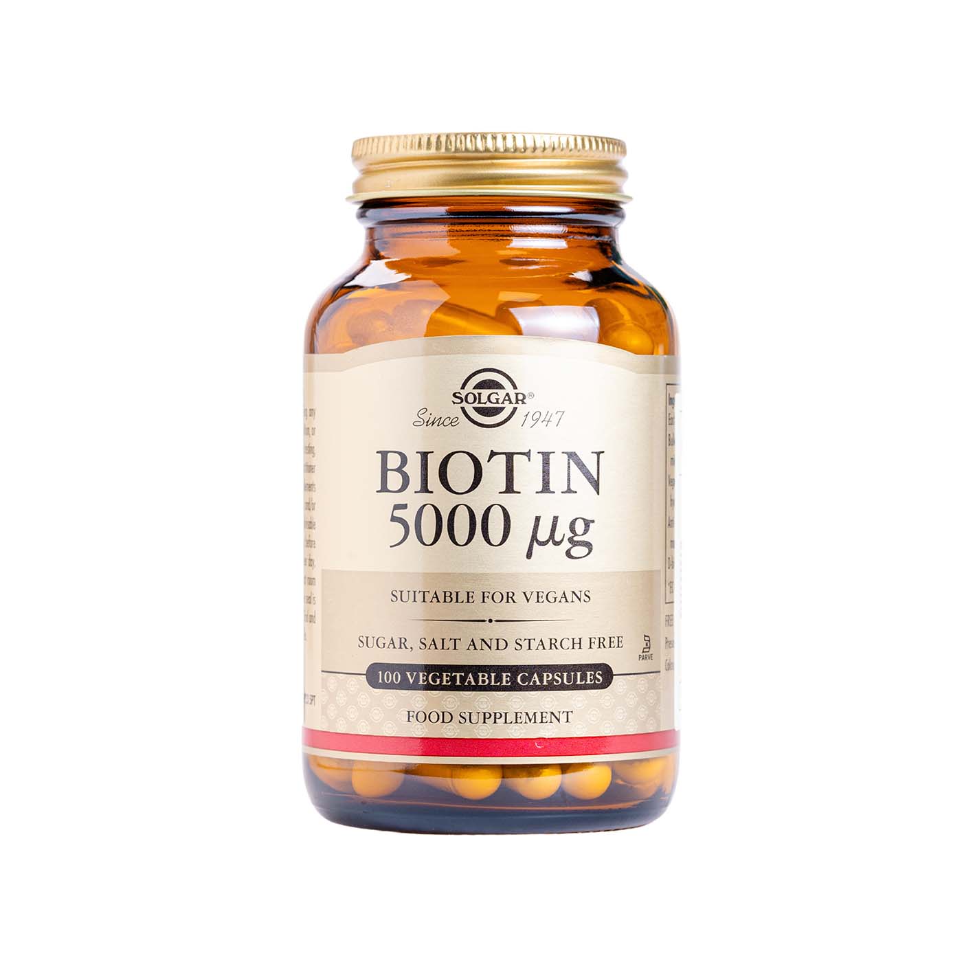 Biotina 5000µg 100 cápsulas Solgar