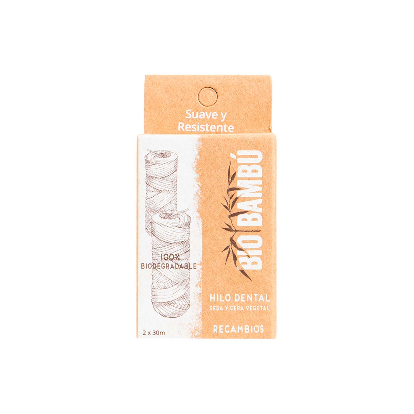 Recambio Hilo Dental Seda con Cera Vegetal 30m (2Bob) BioBambu