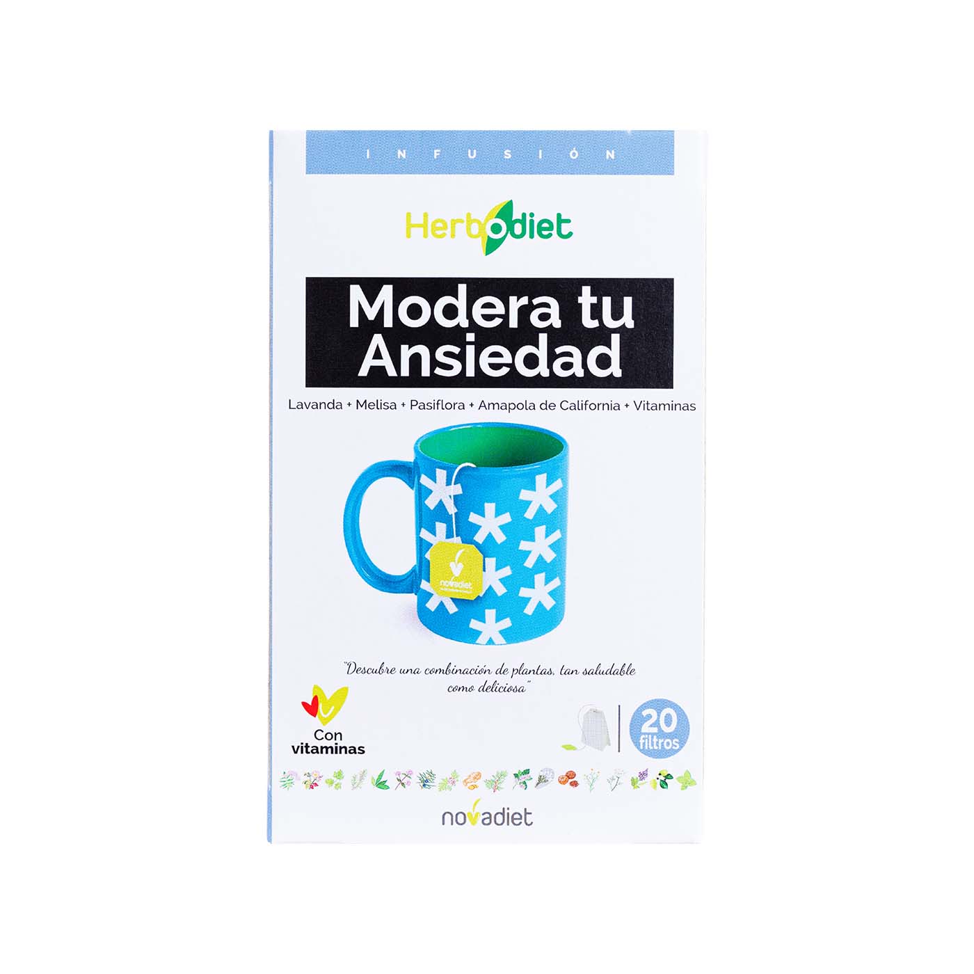 Infusión Herbodiet Modera tu Ansiedad 20 filtros Novadiet