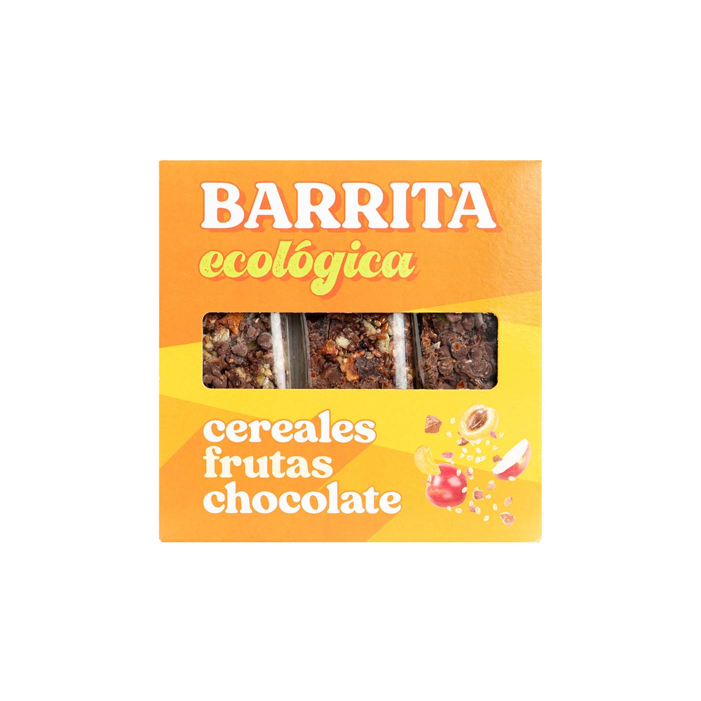 Barrita de Cereales Fruta y Chocolate pack de 3x25g Bio Cesta