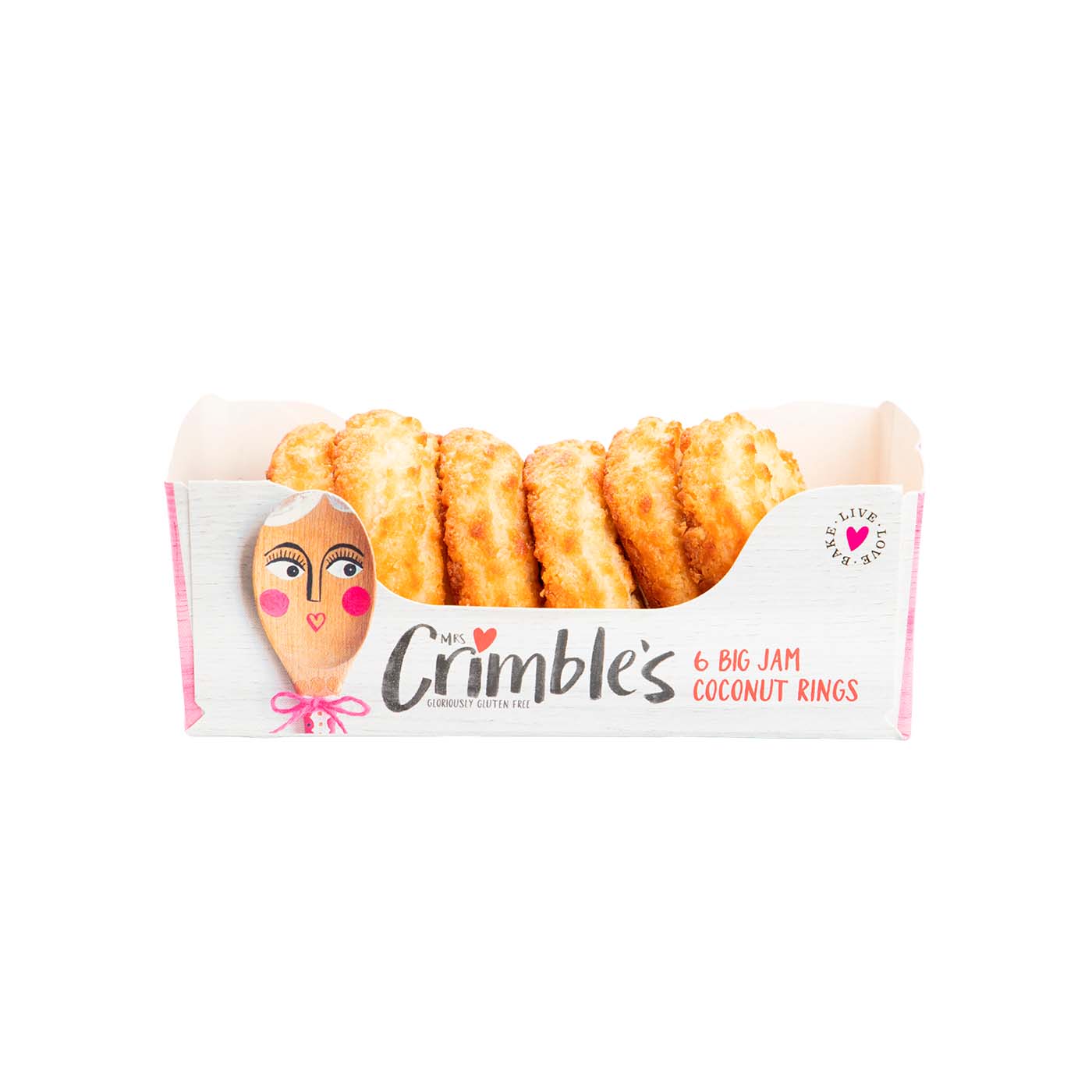 Galletas de Coco y Fresa sin Gluten 195g Mrs Crimble's